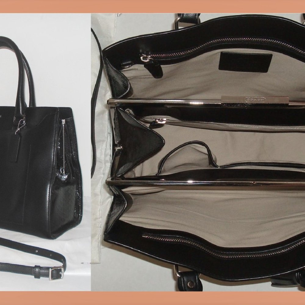 Coach Pinnacle Leather Leighton Frame Carry All 🤩 STUNNING 🤩 SOPHISTICATED 💖